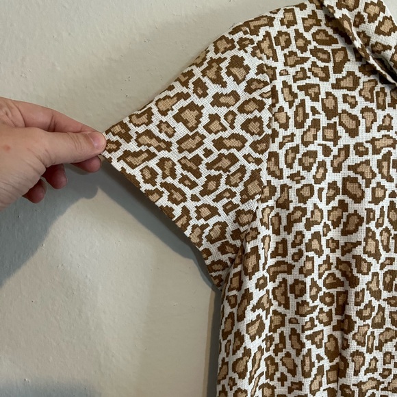 PENDLETON Linen Blend Animal Print Retro Shift Midi Dress With Pockets Size 8 - Picture 3 of 10